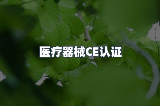 医疗器械CE认证